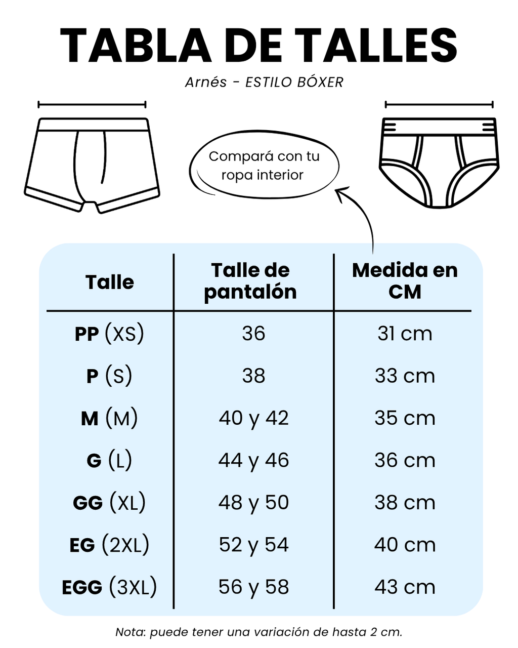 Arnés Estilo Bóxer