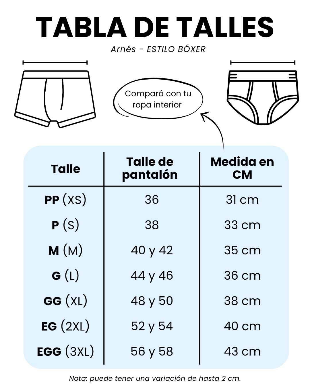 Arnés Estilo Bóxer